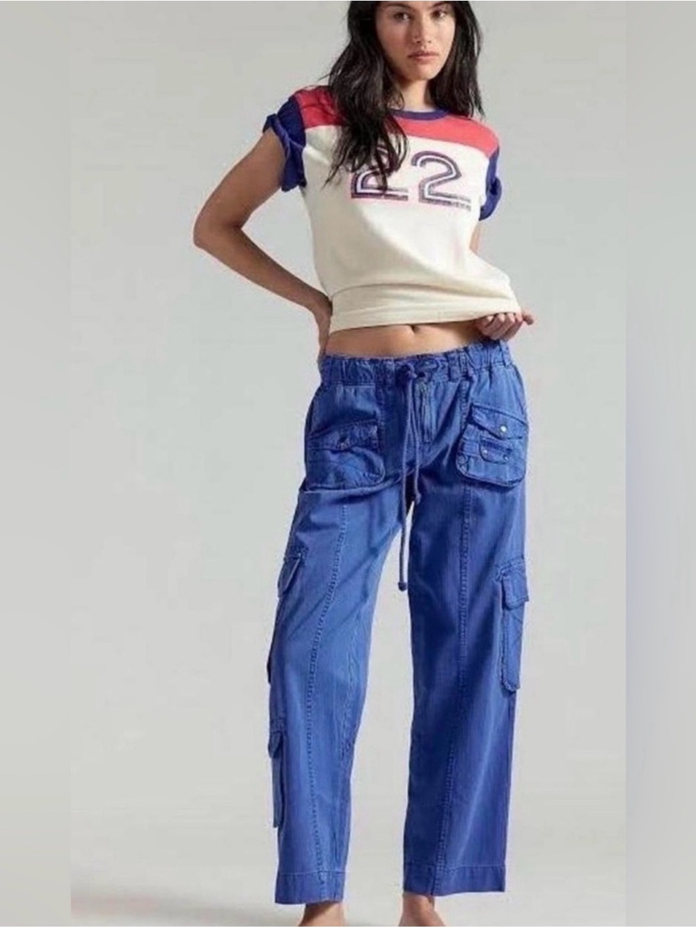 We the free Tahiti pull on cargo pants new blue small